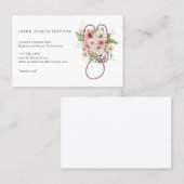 Floral Stethoscoop voor thuiszorg Visitekaartje (Voorkant / Achterkant)