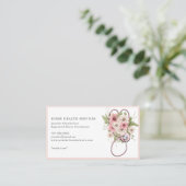Floral Stethoscoop voor thuiszorg Visitekaartje (Staand voorkant)