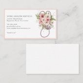 Floral Stethoscoop voor thuiszorg Visitekaartje (Voorkant / Achterkant)