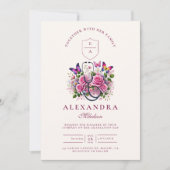 Floral Stethoscope Butterfly Nurse Afstuderen Kaart (Voorkant)