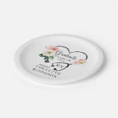 Floral Stethoscope Nurse Afstudeerder Class 2022 P Papieren Bordje (Gekanteld)