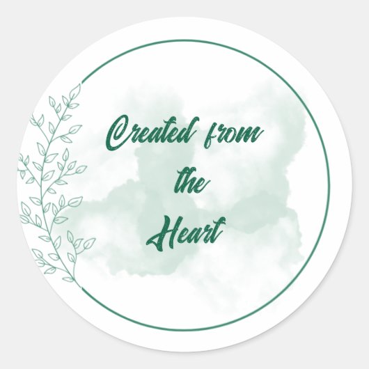 floral Sticker Design: Creëer vanuit het hart (Voorkant)