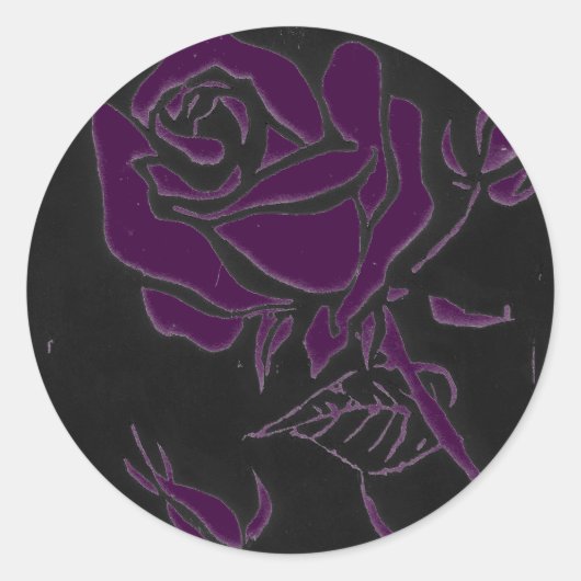 Floral Sticker "Roos Dark #4" (Voorkant)