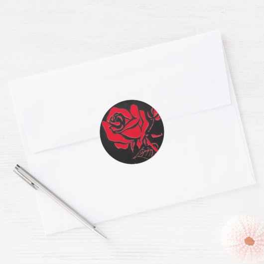 Floral Sticker "Roos Red" (Envelop)