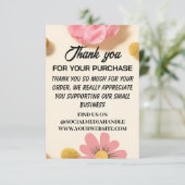 Floral  stijlvolle flat met dank voor je kaart (Staand voorkant)