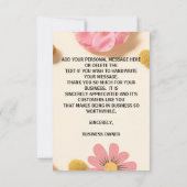 Floral  stijlvolle flat met dank voor je kaart (Achterkant)