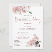 Floral Stilettos Weekend Itinerary bachelorette Kaart (Voorkant)