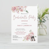 Floral Stilettos Weekend Itinerary bachelorette Kaart (Staand voorkant)