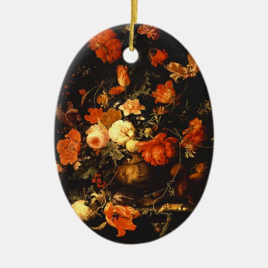  Floral still life - Abraham Mignon Keramisch Ornament (Voorkant)