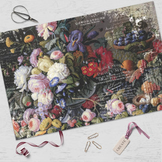 "Floral still life" Ephemera-ontkoppeling Tissuepapier