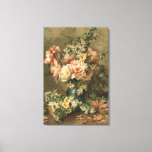 Floral Still Life Fine Art Stretched Canvas Print