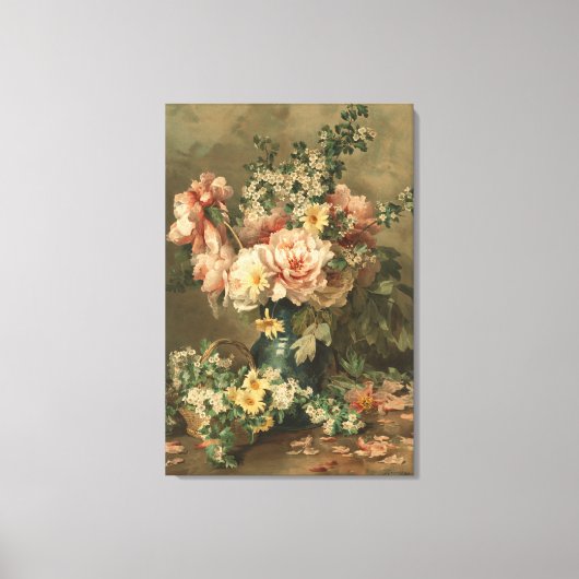 Floral Still Life Fine Art Stretched Canvas Print (Voorkant)