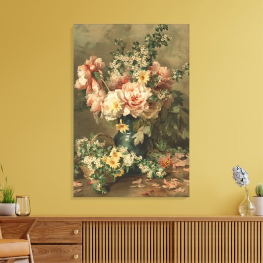 Floral Still Life Fine Art Stretched Canvas Print (Insitu (Woonkamer))
