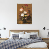 Floral still Life Flowers in Vase, barokje Canvas Afdruk (Insitu (Slaapkamer))