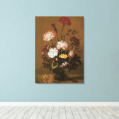 Floral still Life Flowers in Vase, barokje Canvas Afdruk (Insitu (Houten vloer))