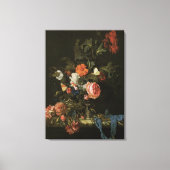 Floral still Life Flowers in Vase,  barokje Canvas Afdruk (Voorkant)