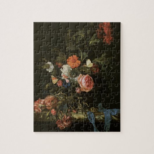 Floral still Life Flowers in Vase,  barokje Legpuzzel (Verticaal)
