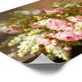 Floral still Life, Raoul M. De Longpré Poster (Hoek)