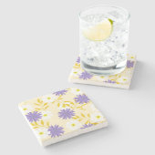 Floral Stone Onderzetter (Zijkant)