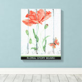 FLORAL STORY BOARD CANVAS AFDRUK (Insitu (Houten vloer))