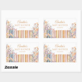 Floral Storybook Baby shower Rechthoekige Sticker (Vel)