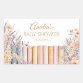 Floral Storybook Baby shower Rechthoekige Sticker (Voorkant)