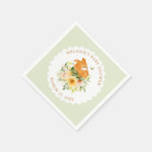 Floral Storybook Fox Baby shower servetten (Hoek)