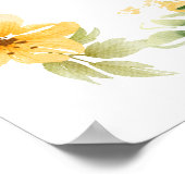 Floral Storybook Fox Baby shower Welkom Poster (Hoek)