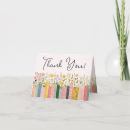 Floral Storybook Haar volgende hoofdstuk Vrijgezel Bedankkaart