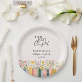 Floral Storybook Haar volgende hoofdstuk Vrijgezel Papieren Bordje
