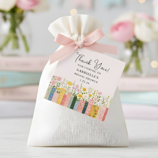 Floral Storybook Her Next Chapter Bridal Shower  Bedankjes Labels