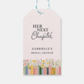 Floral Storybook Her Next Chapter Bridal Shower Cadeaulabel (Achterkant)