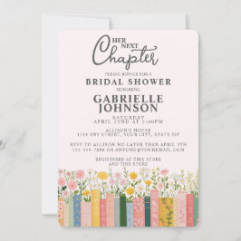 Floral Storybook Her Next Chapter Bridal Shower  Kaart