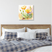Floral Stretched Canvas Afdrukken (Insitu (Slaapkamer))
