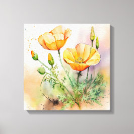 Floral Stretched Canvas Afdrukken