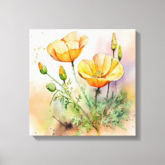 Floral Stretched Canvas Afdrukken