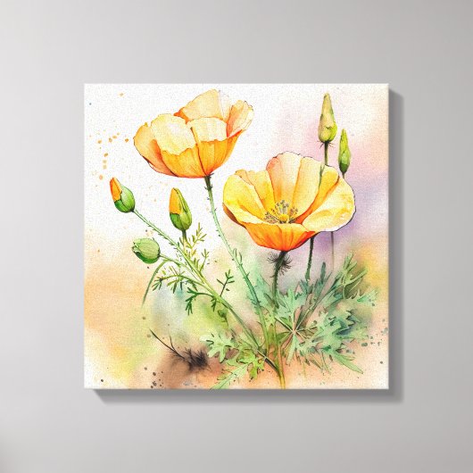 Floral Stretched Canvas Afdrukken (Voorkant)