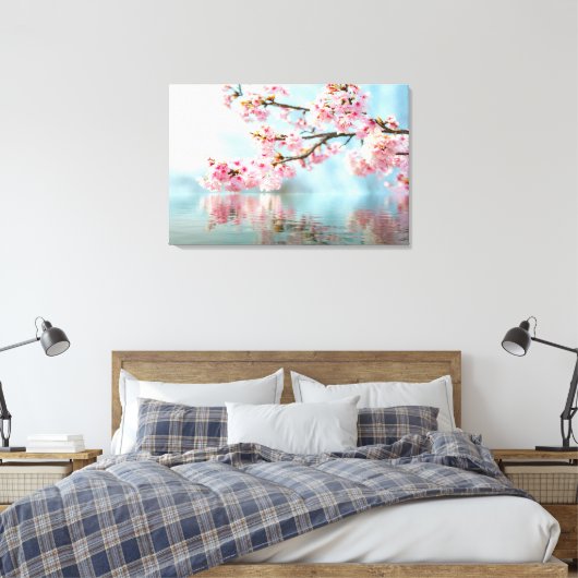 Floral Stretched Canvas Afdrukken (Insitu (Slaapkamer))