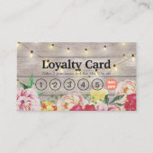Floral String Lights Rustic Wood Salon Loyalty (Voorkant)