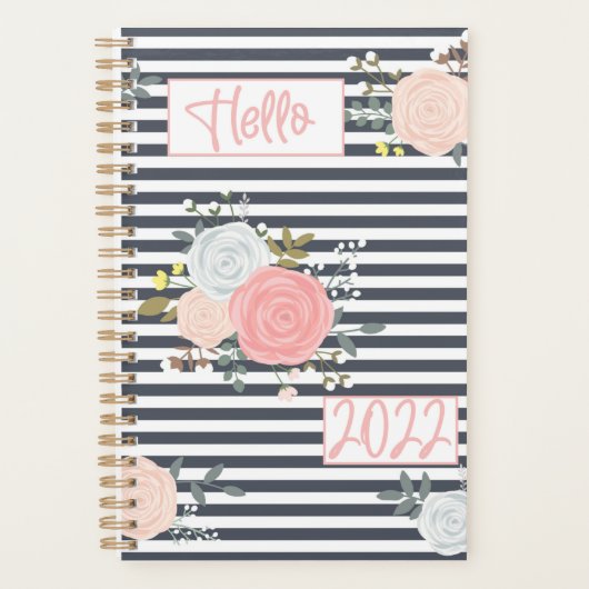 Floral Stripe  2022 Planner voor haar (Voorkant)