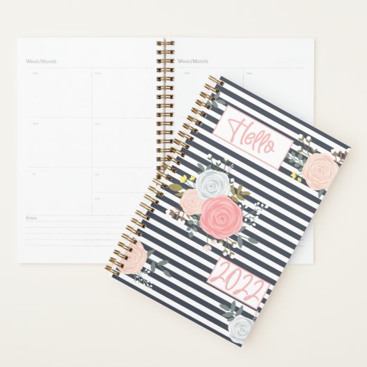 Floral Stripe  2022 Planner voor haar (Display)
