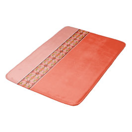 Floral Stripe Accented Design Badmat