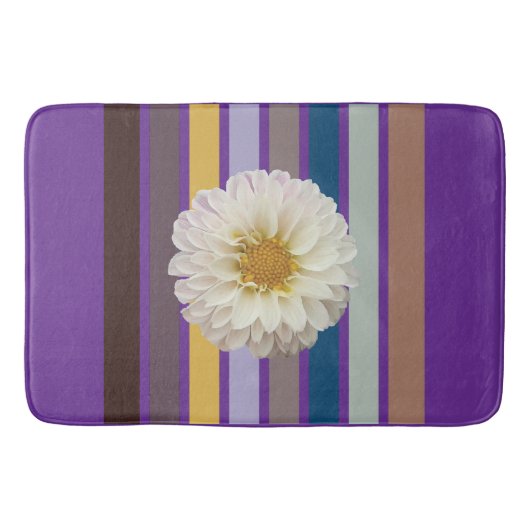 Floral Stripe Botanical Bath Mat (Voorkant)