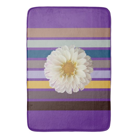 Floral Stripe Botanical Bath Mat (Voorkant Verticaal)