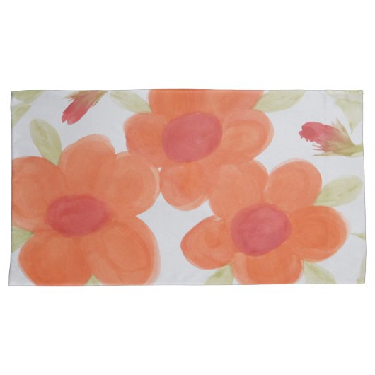 Floral Stripe Kussensloop (Voorkant-Rechts)