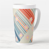 Floral Stripe Latte Mok (Rechterhoek)
