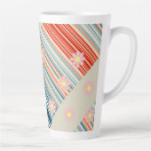 Floral Stripe Latte Mok (Rechts)