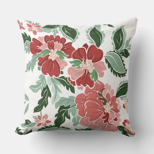 Floral/Stripe omkeerbare piloot Kussen (Voorkant)