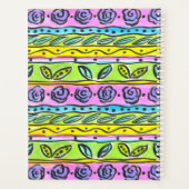 Floral Stripe Patroonplaat voor Waterverf Planner (Achterkant)