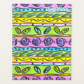 Floral Stripe Patroonplaat voor Waterverf Planner (Voorkant)